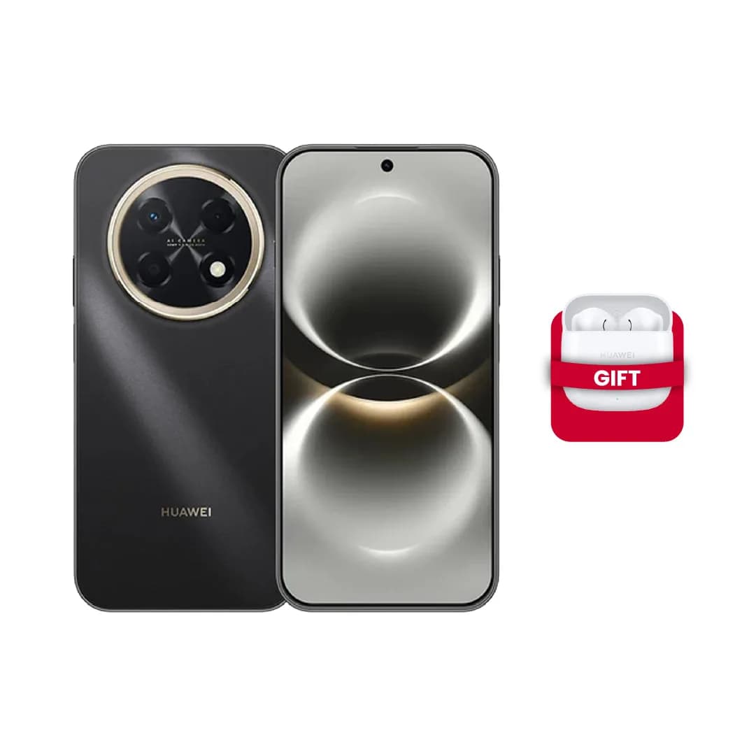 هاتف HUAWEI Nova 15 Max سعة 256 جيجابايت، 8 جيجابايت RAM، شاشة OLED ‏6.84 بوصة 120Hz، معالج Kirin | أسود + سماعات HUAWEI FreeBuds SE 2 اللاسلكية