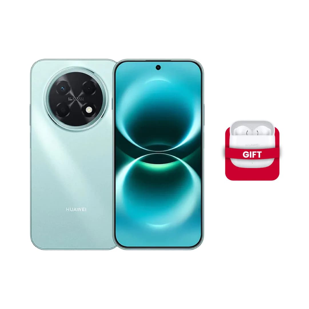 HUAWEI Nova 15 Max Smartphone 256GB, 8GB RAM, 6.84-Inch 120Hz OLED Display, Kirin Processor | Lake Cyan + HUAWEI FreeBuds SE 2 Wireless Earbuds