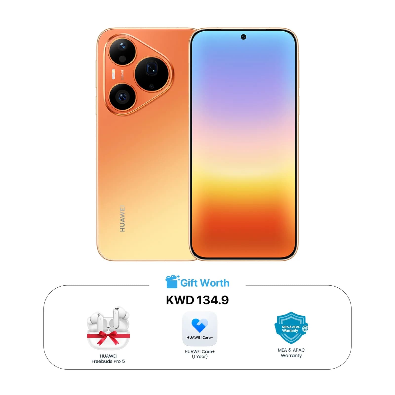 هاتف هواوي +Pura 90S Pro، 5G ، ثنائي الشريحة، 12GB RAM، 256GB، شاشة 6.6 بوصة OLED، 120Hz | برتقالي