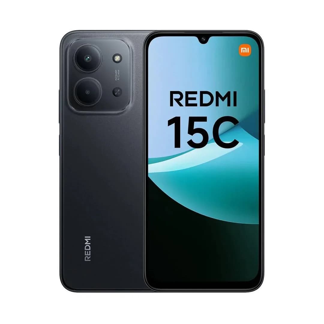 هاتف شاومي ريدمي 15C 4G بشاشة 6.9 بوصة، 8 جيجابايت رام، 256 جيجابايت تخزين | أسود