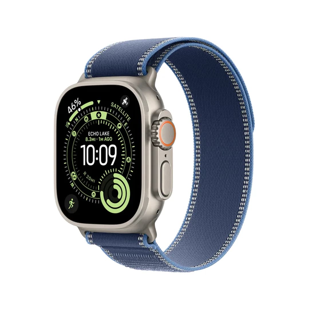 Apple Watch Ultra 3 (2025) GPS + Cellular, 49mm  - Natural Titanium Case - Blue Trail Loop | M/L