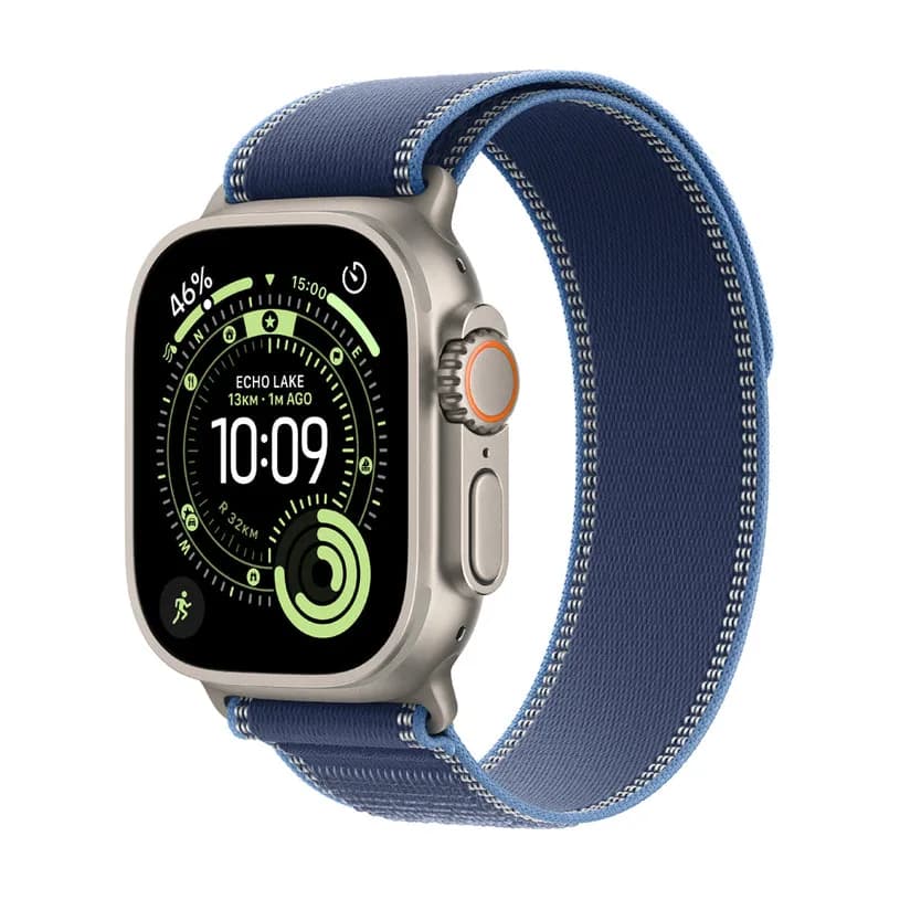 Apple Watch Ultra 3 (2025) GPS + Cellular, 49mm  - Natural Titanium Case - Blue Trail Loop | S/M