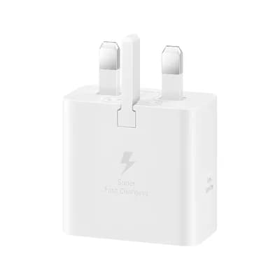 Samsung wall charger 25W Fast Charge + USB-C / USB-C cable | White