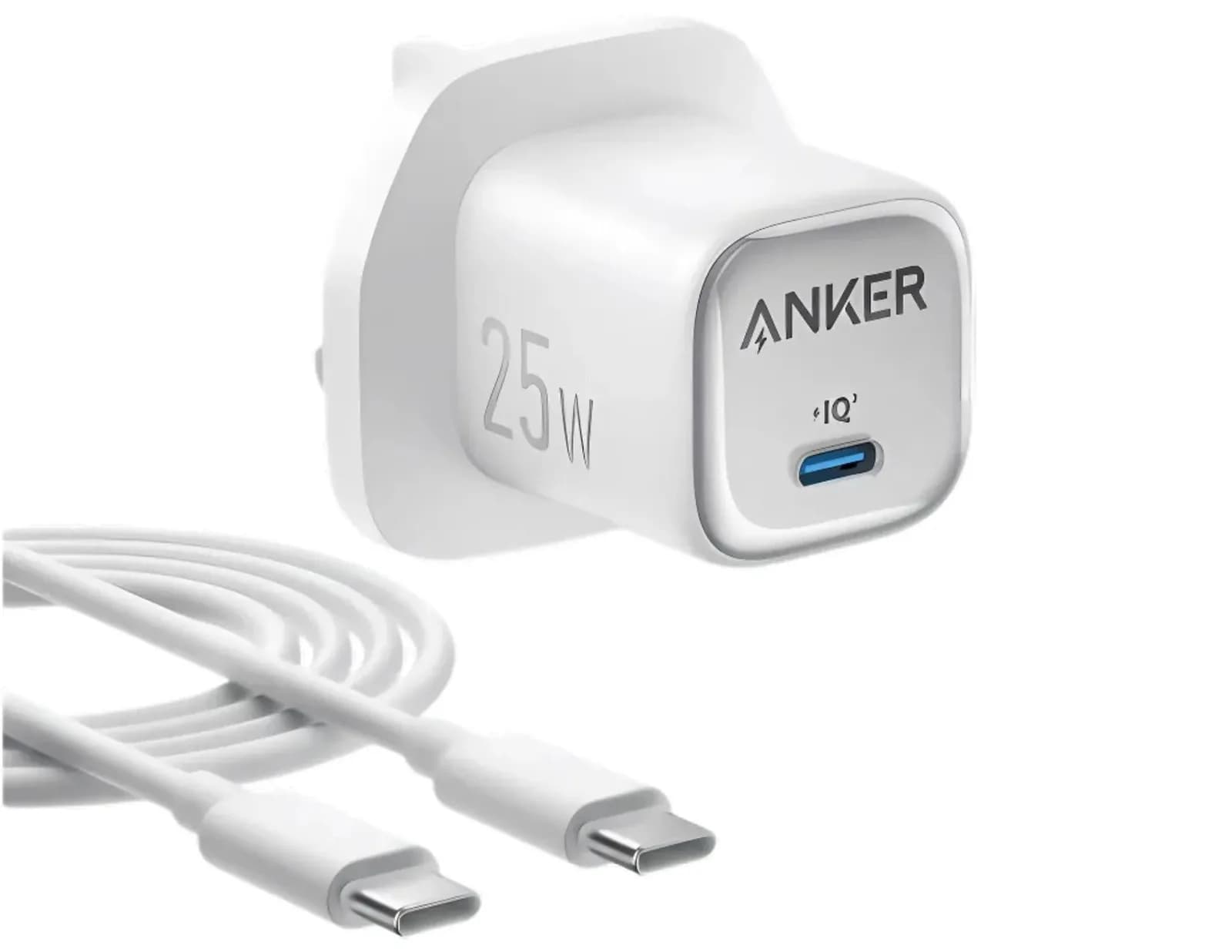 Anker 25W Compact Charger with USB-C Cable | White