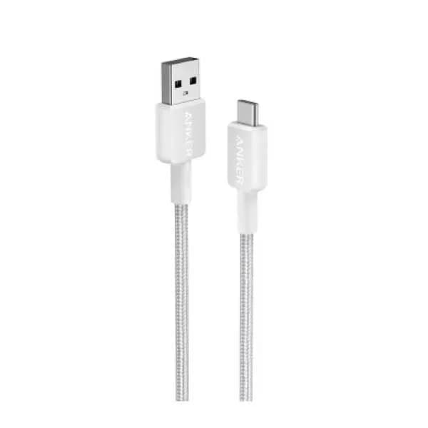 Anker 322 Usb-a To Usb-c Cable 3ft Braided 0.9m | White