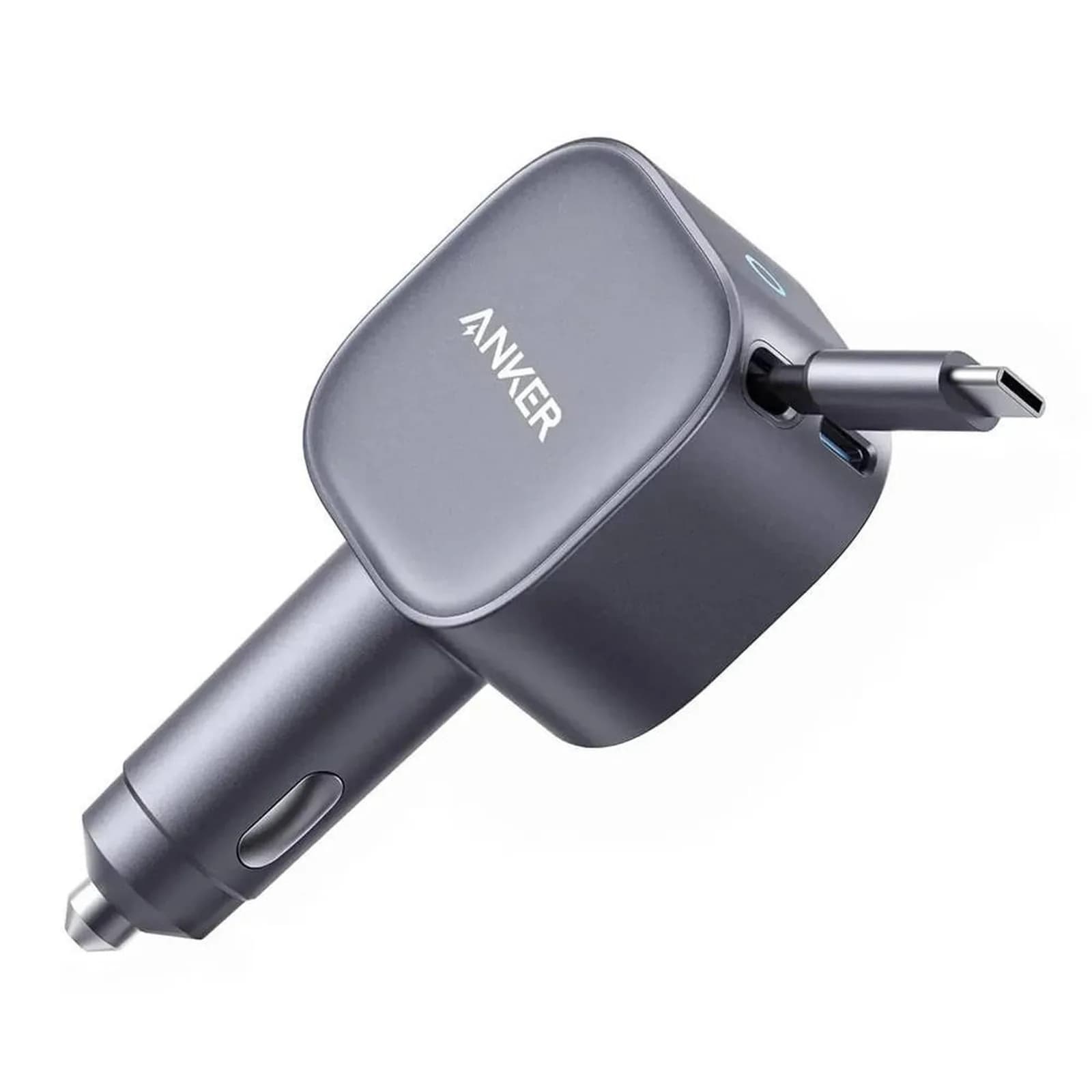 شاحن سيارة 75 واط مع كيبل USB-C من Anker | فضي