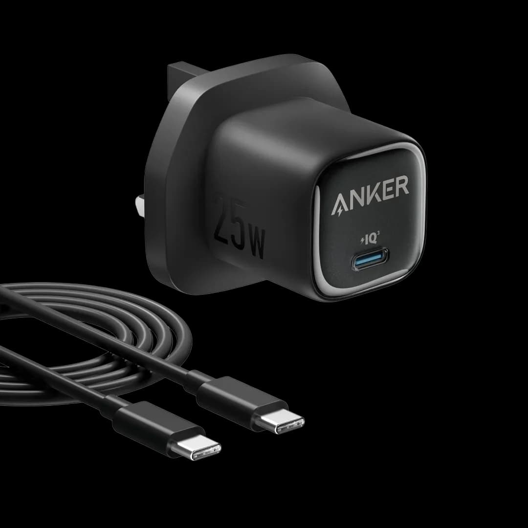 Anker 25W Compact Charger with USB-C Cable 90cm | Black