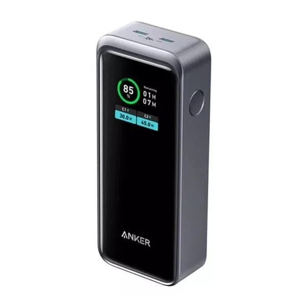 بطارية شحن متنقلة Prime بسعة 12000 مللي أمبير بقوة 130 واط من Anker | أسود