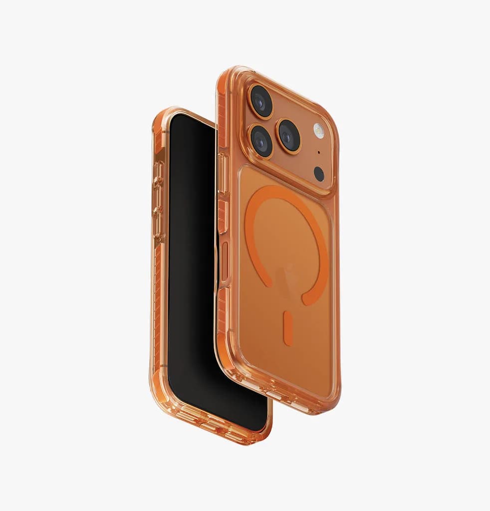 Uniq Hybrid Combat MagSafe Case for iPhone 17 Pro | Volt Orange