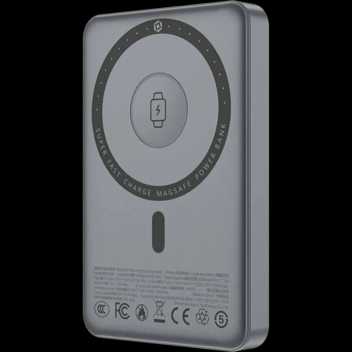 LANEX N28 20W Magnetic Fast Charging Power Bank 10000mAh with Watch Charging | Grey
