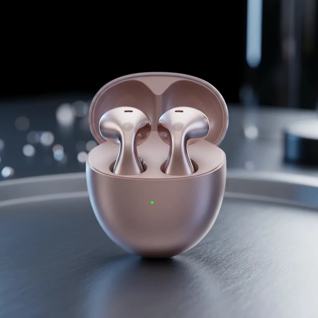 سماعة لاسلكية  FreeBuds 6 من Huawei مفتوحة التصميم بخواص إلغاء الضوضاء النشطة | وردي ذهبي - صورة 12
