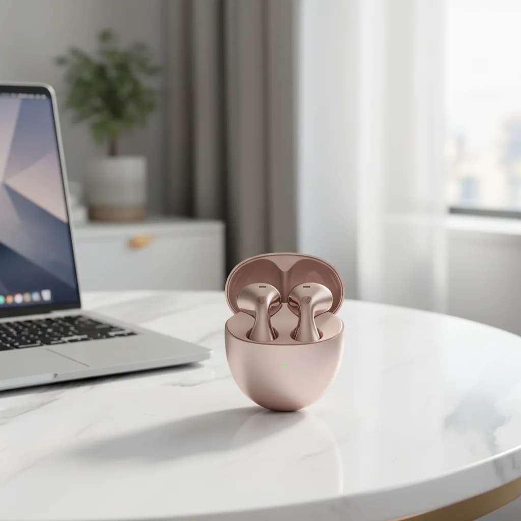 سماعة لاسلكية  FreeBuds 6 من Huawei مفتوحة التصميم بخواص إلغاء الضوضاء النشطة | وردي ذهبي - صورة 15