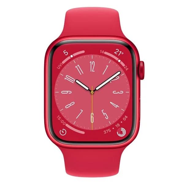 Apple Watch Series 8 GPS + Cellular 41mm RED Aluminium Case with RED Sport Band - Regular - Image 2