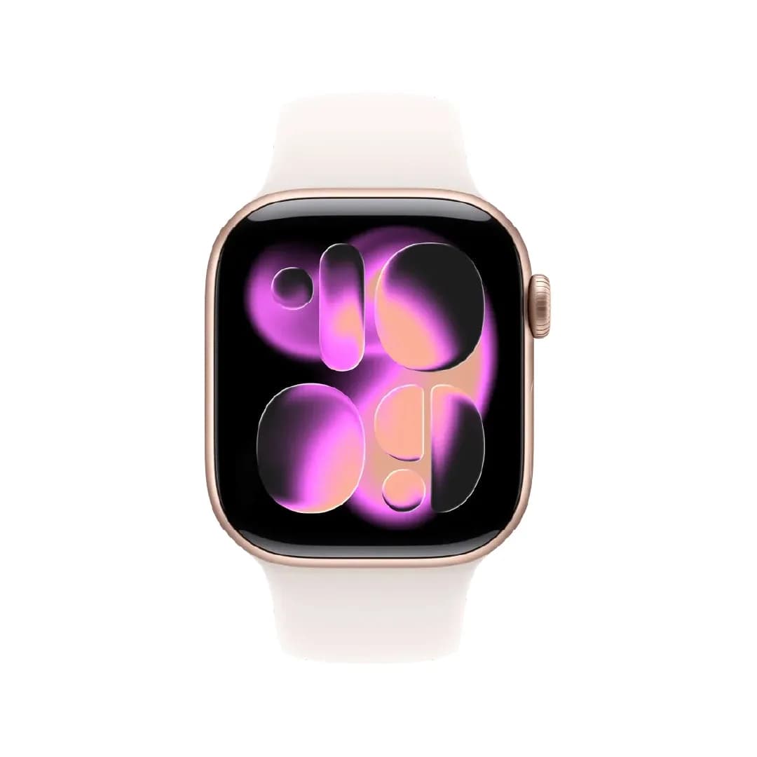 ساعة Apple Watch Series 11 - GPS - مقاس 42 ملم - بهيكل من الألومنيوم بلون روز جولد مع سوار رياضي بلون Light Blush مقاس M/L - صورة 2