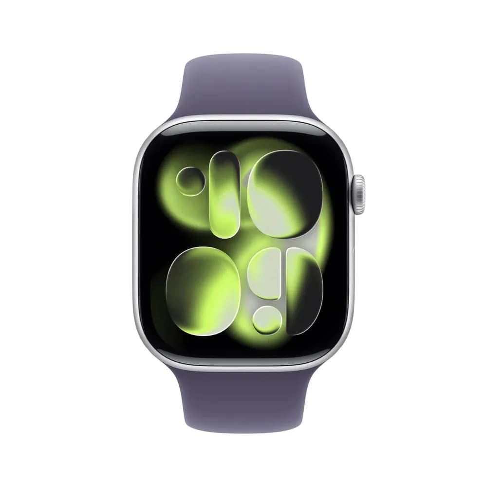 Apple Watch Series 11 GPS 46mm Silver Aluminium Case with Purple Fog Sport Band - M/L - Image 2