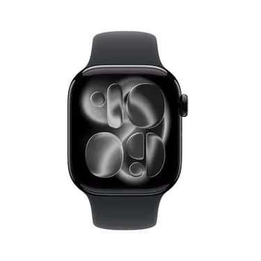 Apple Watch Series 11 GPS + Cellular 42mm Jet Black Aluminium Case With Black Sport Band - S/M - Image 2