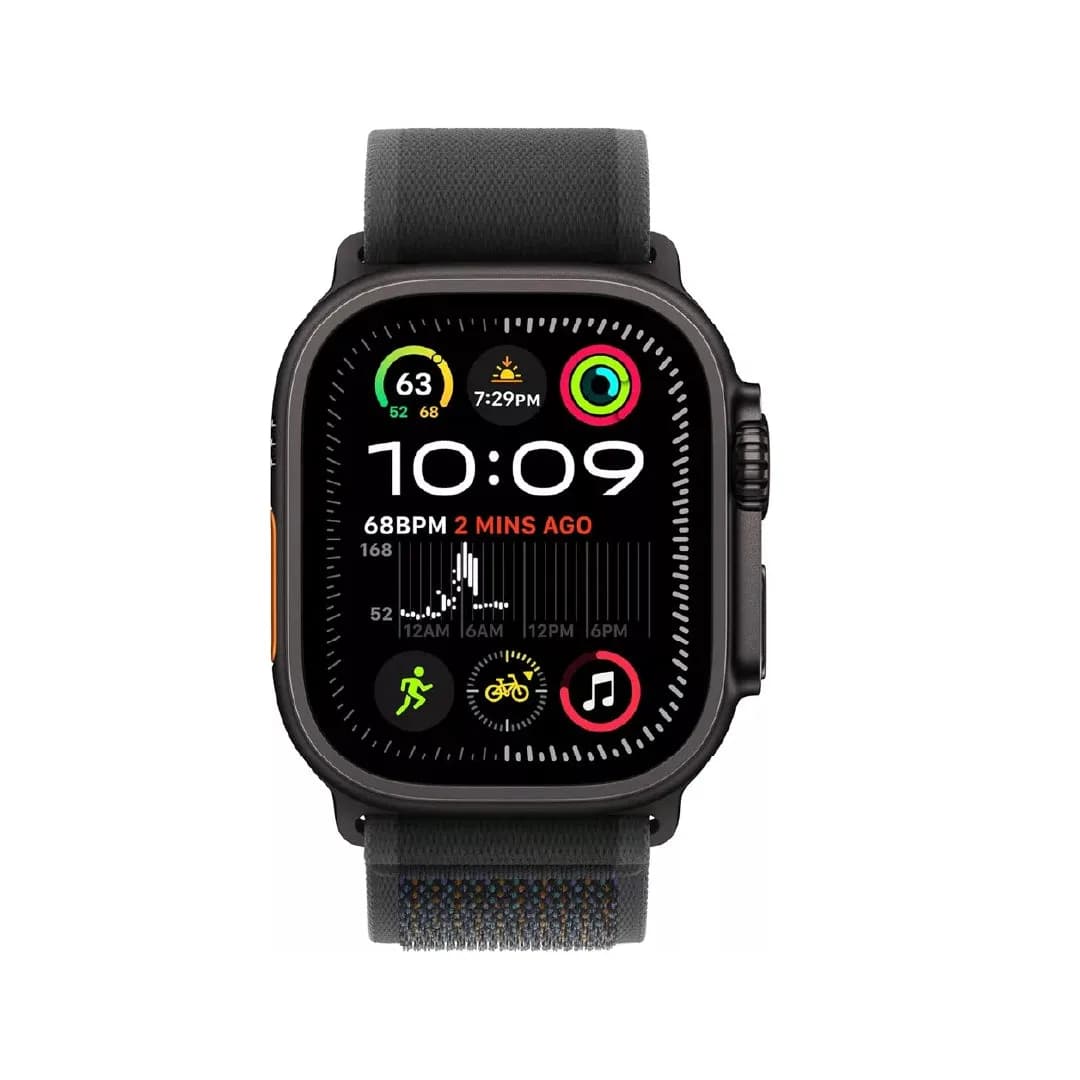 Apple Watch Ultra 2 (2024) - 49mm - GPS + Cellular - Black Titanium Case - Trail Loop - S/M | Black - Image 2