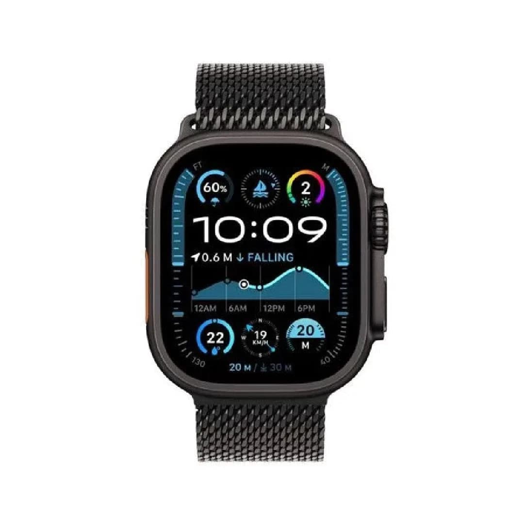 Apple Watch Ultra 2 (2024) - 49mm - GPS + Cellular - Black Titanium Case - Milanese Loop - M | Black - Image 2