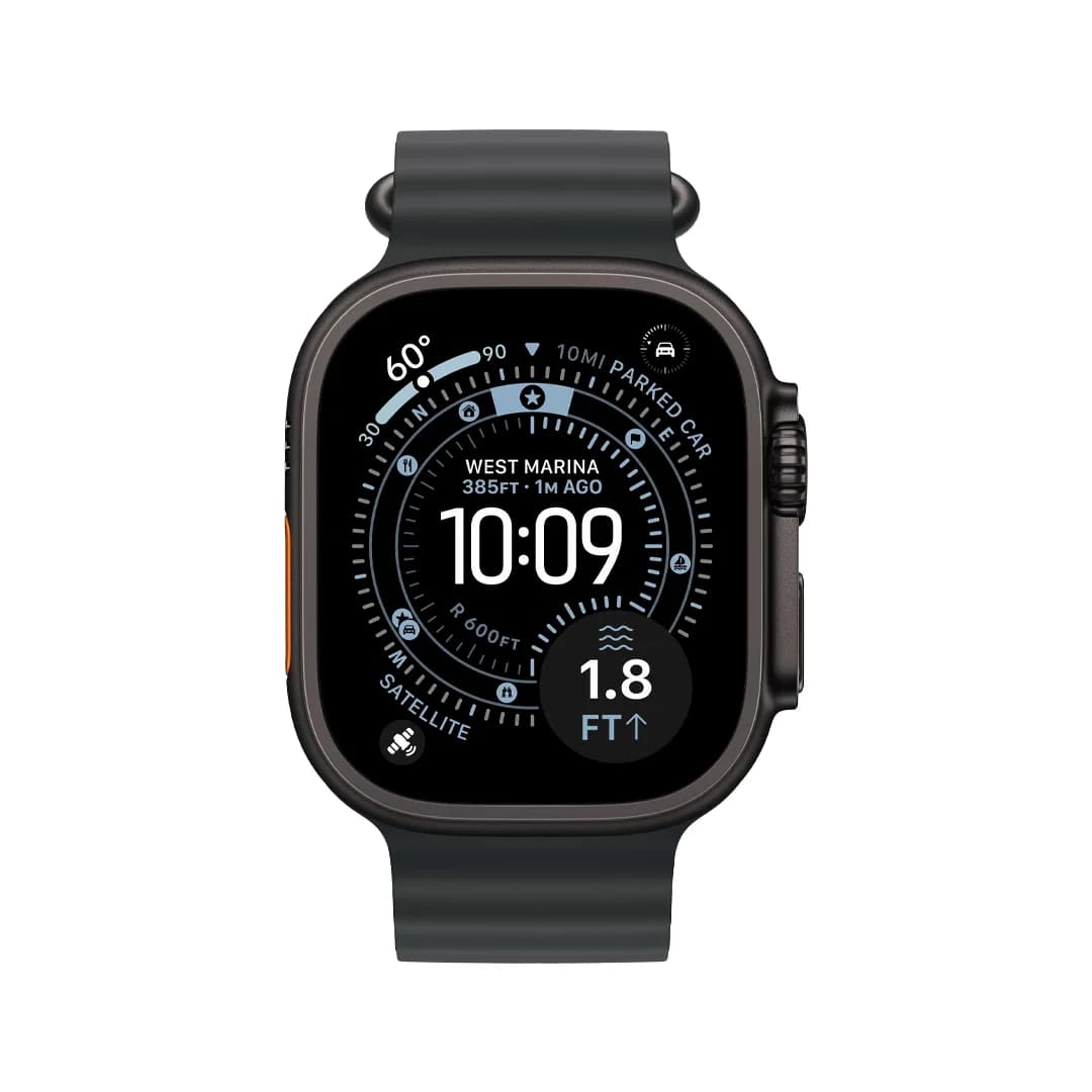 Apple Watch Ultra 3 (2025) GPS + Cellular, 49mm  - Black Titanium Case - Black Ocean Band - Image 2