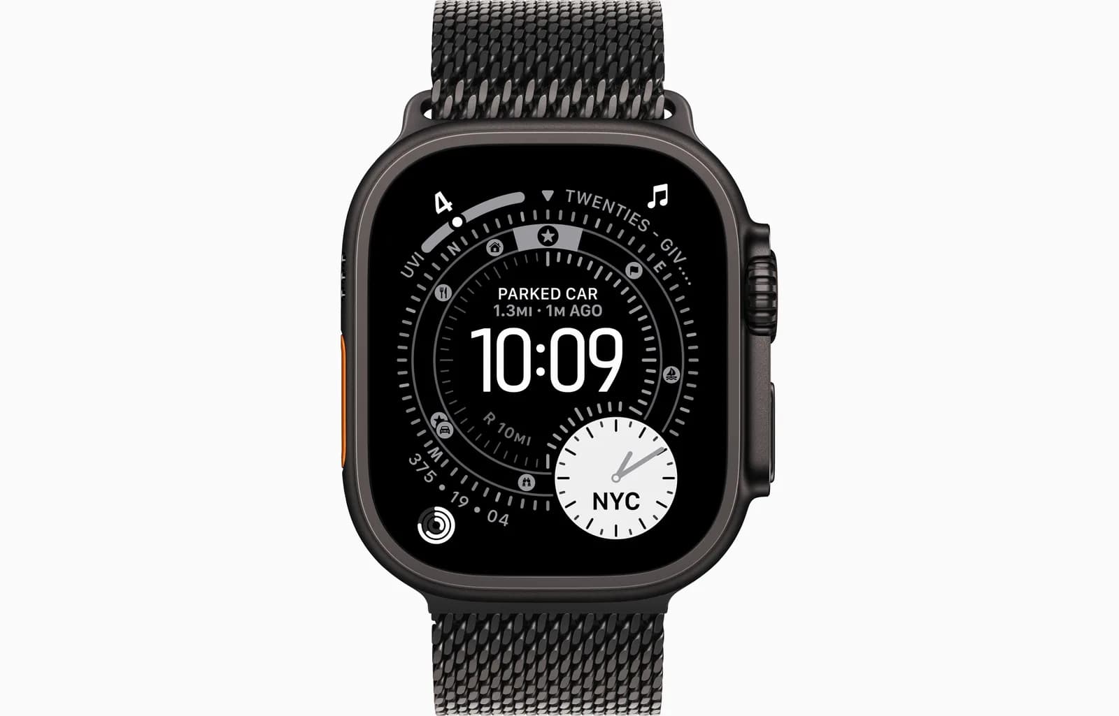 Apple Watch Ultra 3 (2025) GPS + Cellular, 49mm  - Black Titanium Case - Black Titanium Milanese Loop | M - Image 2