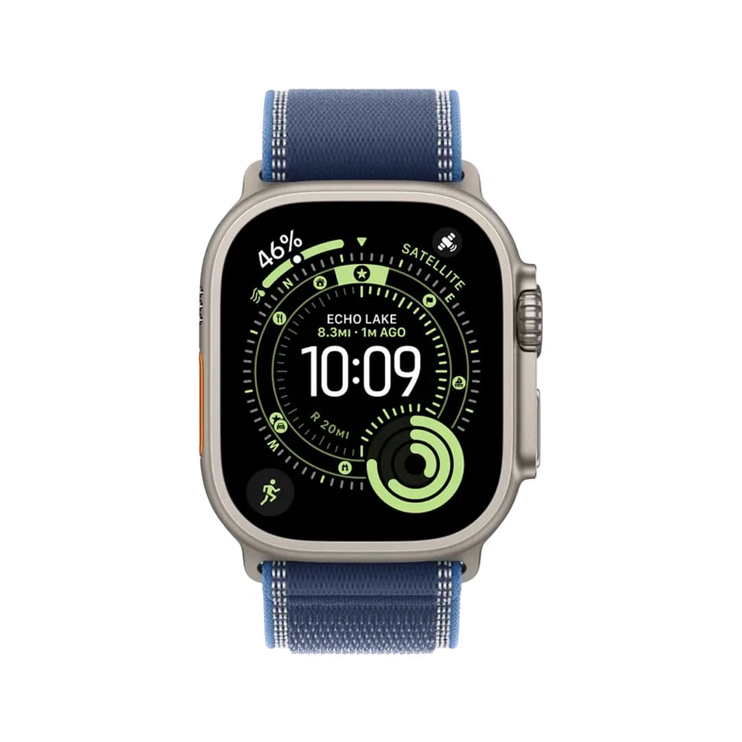 Apple Watch Ultra 3 (2025) GPS + Cellular, 49mm  - Natural Titanium Case - Blue Trail Loop | M/L - Image 2