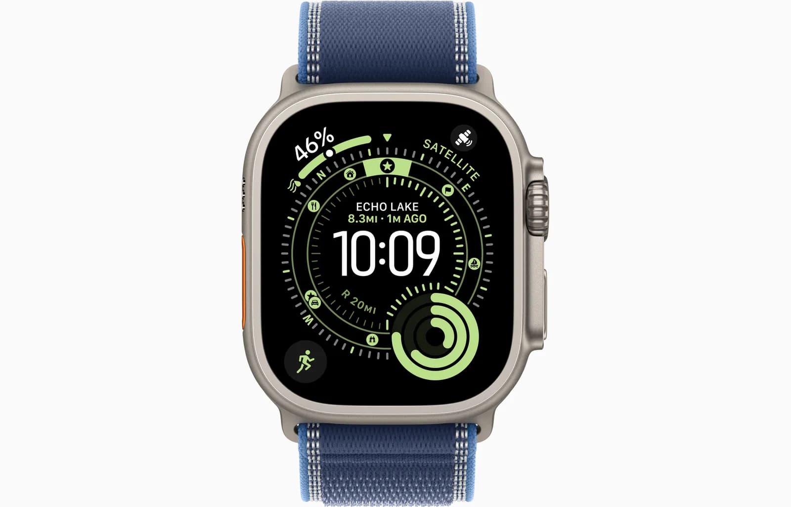 Apple Watch Ultra 3 (2025) GPS + Cellular, 49mm  - Natural Titanium Case - Blue Trail Loop | S/M - Image 2