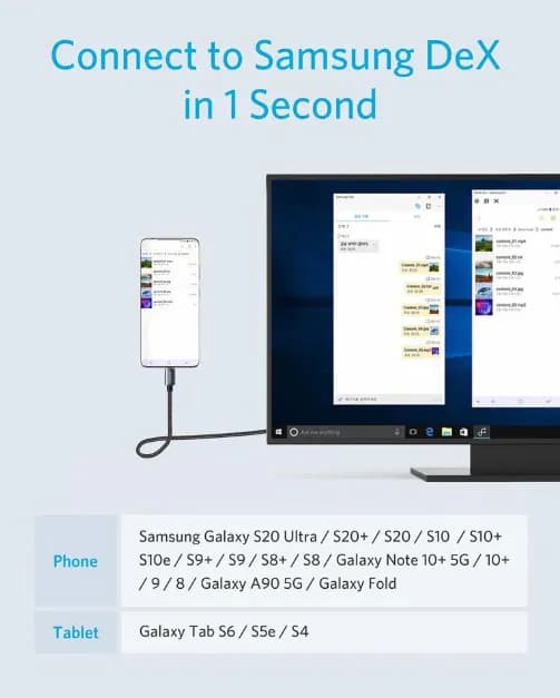 كيبل أنكر  USB-C إلى HDMI مضفر  مقاس  1.8 متر - صورة 2