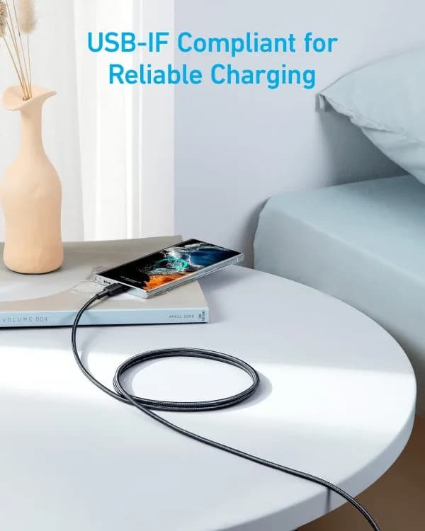 Anker 322 USB-C to USB-C to Cable (3ft Braided) | Black - Image 2
