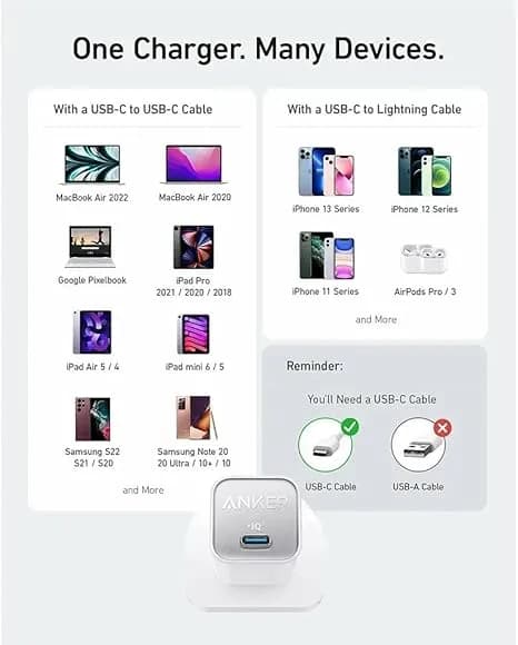 Anker 511 Nano 3 Charger 30W | White - Image 2