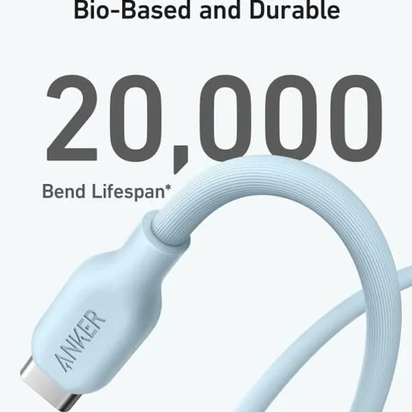 كيبل أنكر 544 من نوع USB-C إلى USB-C بقوة 140 واط بطول 1.8 متر | أزرق - صورة 2