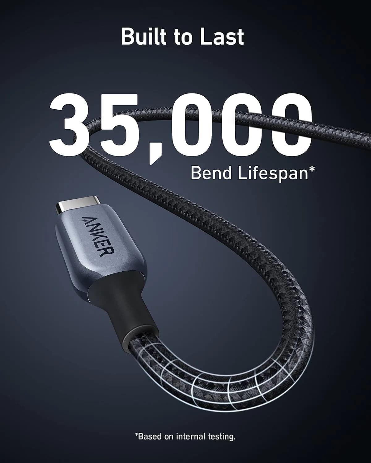 كيبل أنكر 765 من نوع USB-C إلي USB-C بقوة 140 واط 6 قدم 480 ميجابت في الثانية - صورة 2