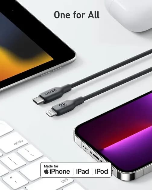 Anker 542 USB-C to Lightning  Cable (Bio Based 3ft) | Black - Image 2