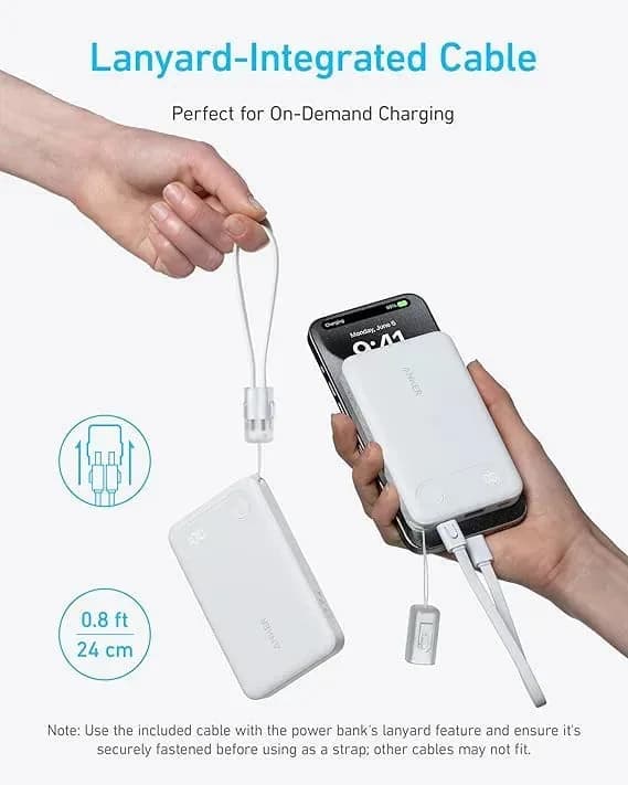 Anker Power Bank 10,000mAh – 22.5W Fast Charging | White - Image 2