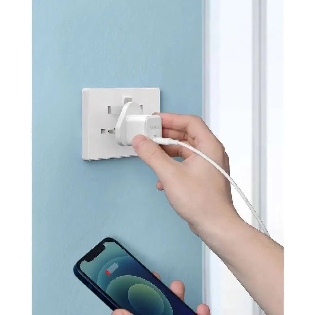 شاحن حائط أنكر PowerPort III PD بمنفذ USB-C، قدرة 20 واط | أبيض - صورة 2