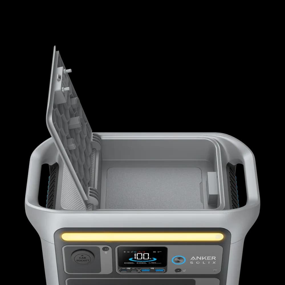 محطة طاقة محمولة Anker SOLIX C800 – سعة 768 واط/س، قدرة 1200 واط | رمادي داكن - صورة 2