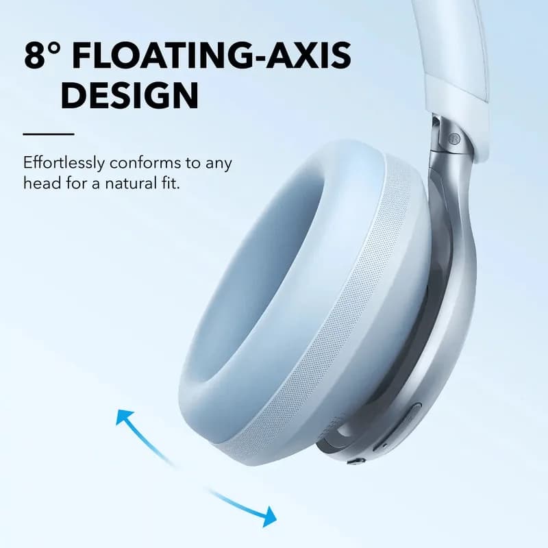 Anker Soundcore Space One Noise Cancelling Headphones – Blue - Image 2