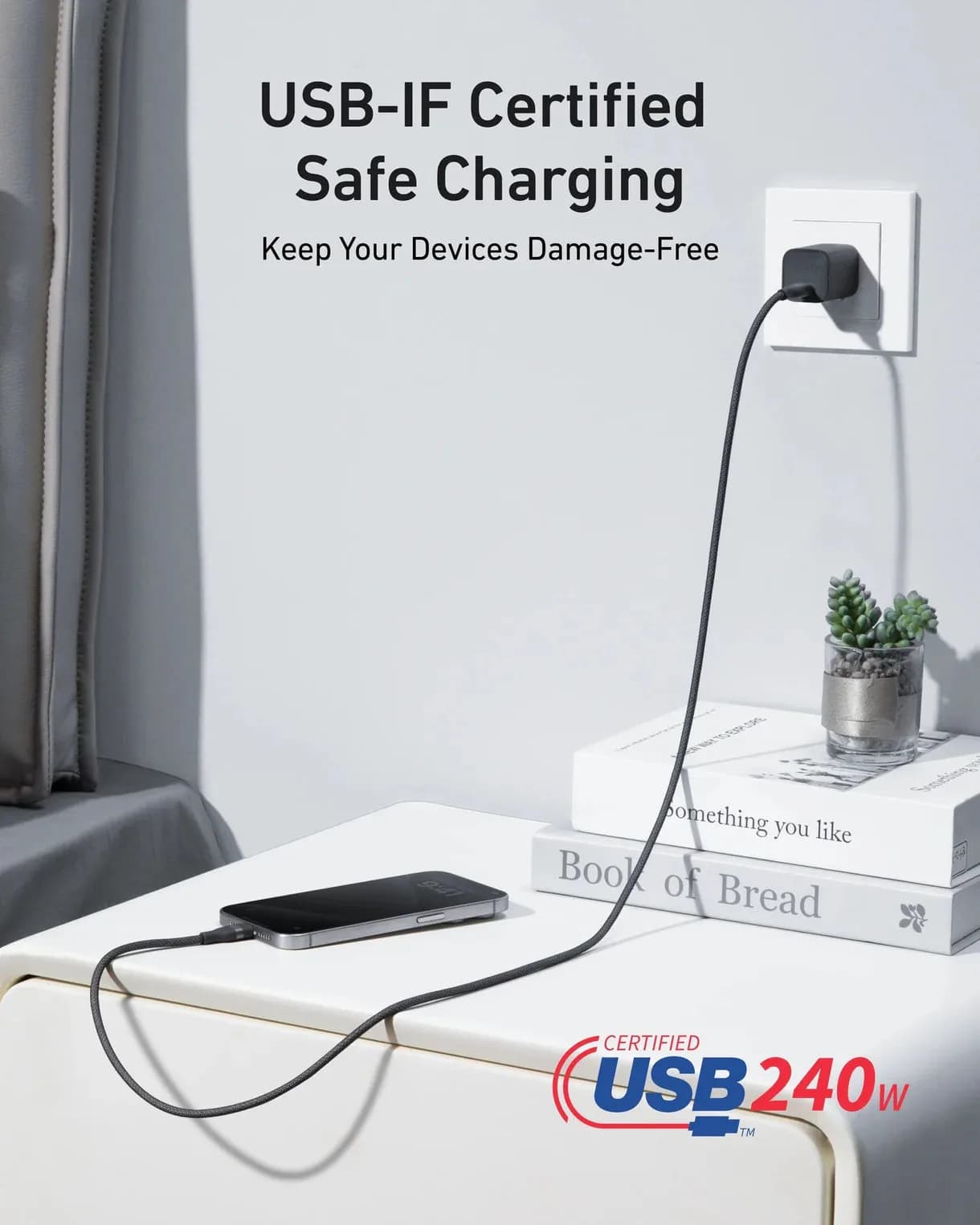 Anker USB-C to USB-C Cable 240W (0.9m/3ft) | Black - Image 2