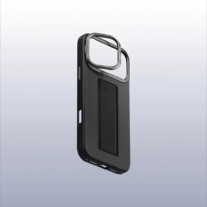 UNIQ Hybrid Heldro Pro MagClick Case with Camera Stand for iPhone 17 Pro | Dallas Black - Image 2