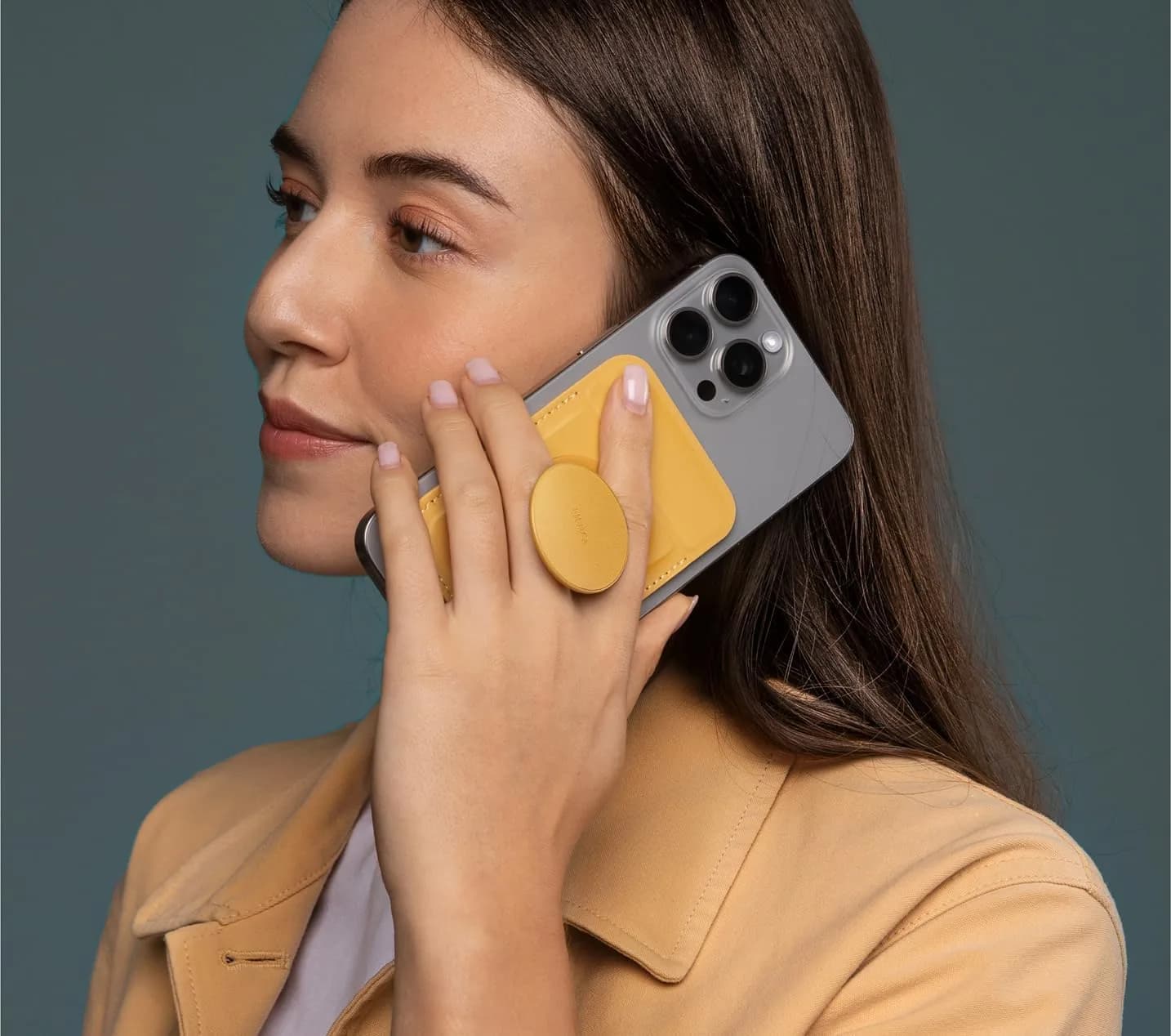 Uniq Magnetic Card Holder Grip Stand Flixa | Yellow - Image 2