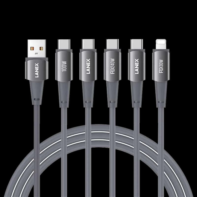 LANEX LS55 Fast Charging Series Liquid Silicone Type-C Cable 1.2M | White
