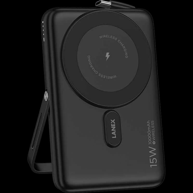 LANEX N29 22.5W Magnetic Fast Charging Power Bank 10000mAh with Built-in Cable | Black - Image 2