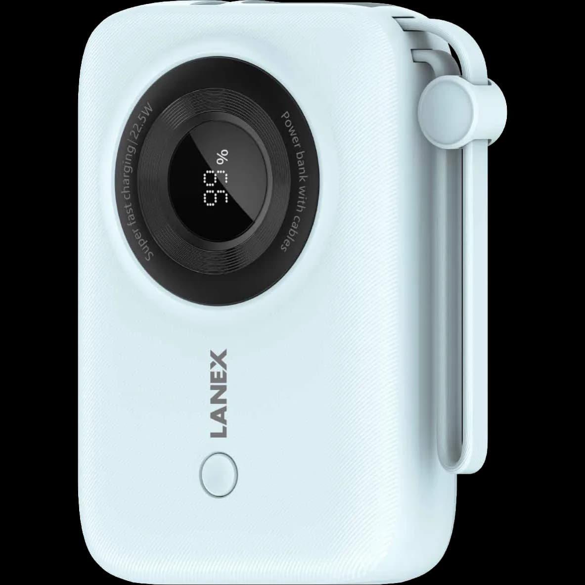 LANEX N11 Built-in Cable Fast-Charging Power Bank 10000mAh | White - Image 2