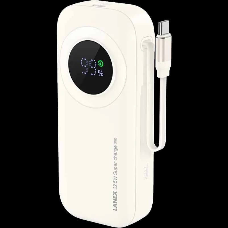 LANEX N12 22.5W Fast Charging Power Bank 10000mAh | White - Image 2
