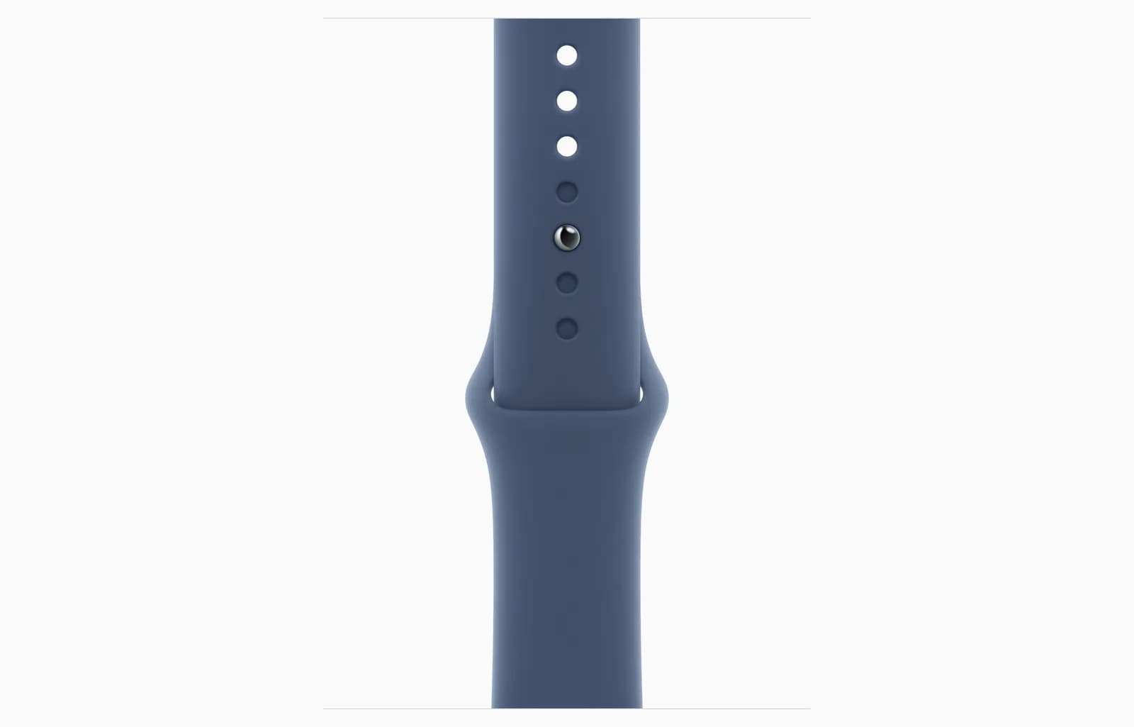 ساعة Apple Watch Series 10 - GPS - مقاس 46 ملم | بهيكل من الألومنيوم بلون فضي مع سوار رياضي جينز مقاس M/L - صورة 3