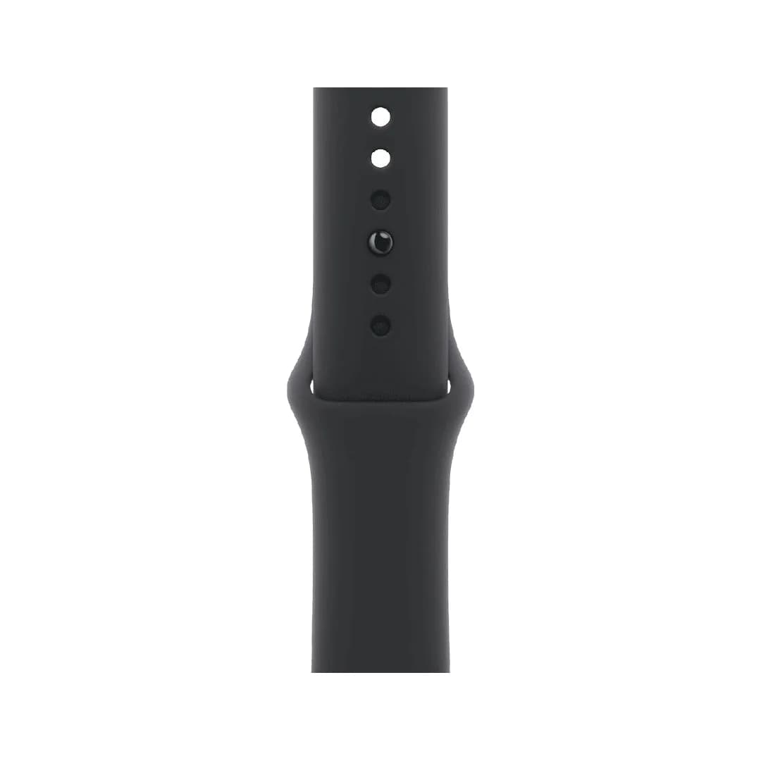 ساعة آبل واتش سيريس 11 - GPS - مقاس 42 ملم - بهيكل من الألومنيوم بلون Jet Black مع سوار رياضي أسود مقاس M/L - صورة 3