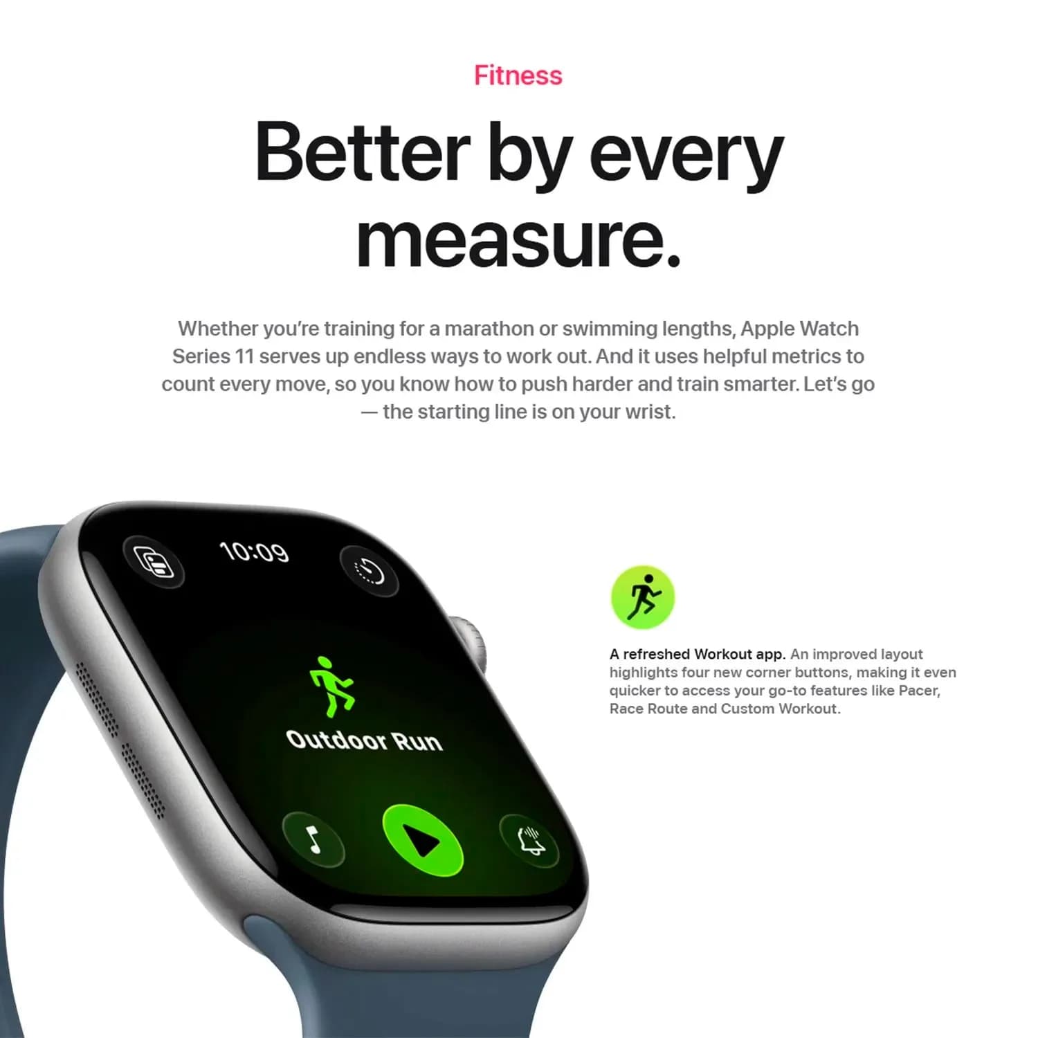 Apple Watch Series 11 GPS + Cellular 46mm Jet Black Aluminium Black Sport Band M/L - Image 3
