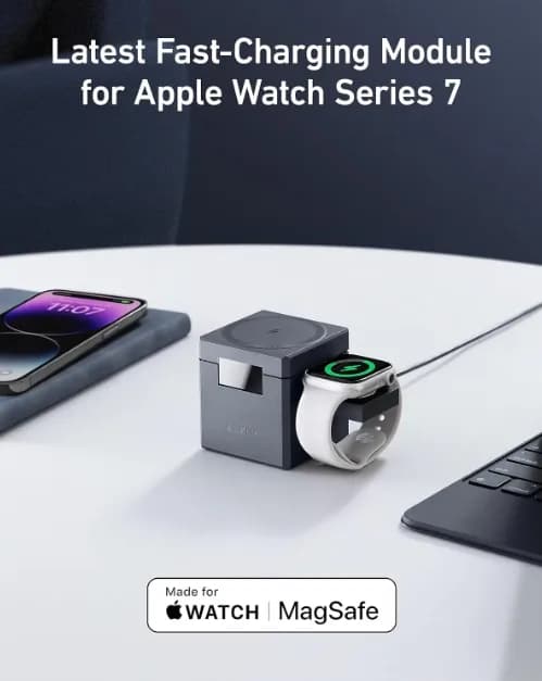 شاحن مكعب 3 في 1 يدعم MagSafe من Anker - صورة 3