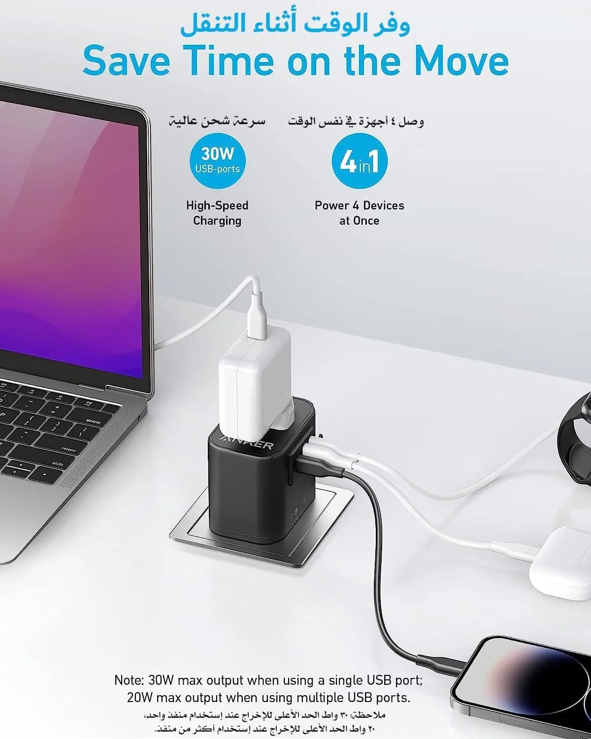 Anker 312 Outlet Extender(30W) | Black - Image 3