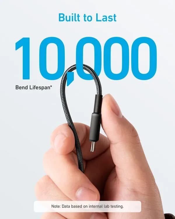 Anker 322 USB-C to USB-C to Cable (3ft Braided) | Black - Image 3