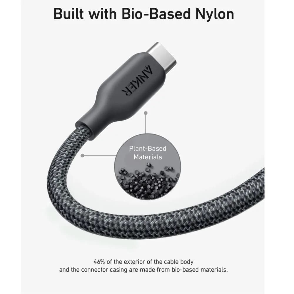Anker 542 USB-C To Lightning Cable Bio Nylon 0.9m | Black - Image 3